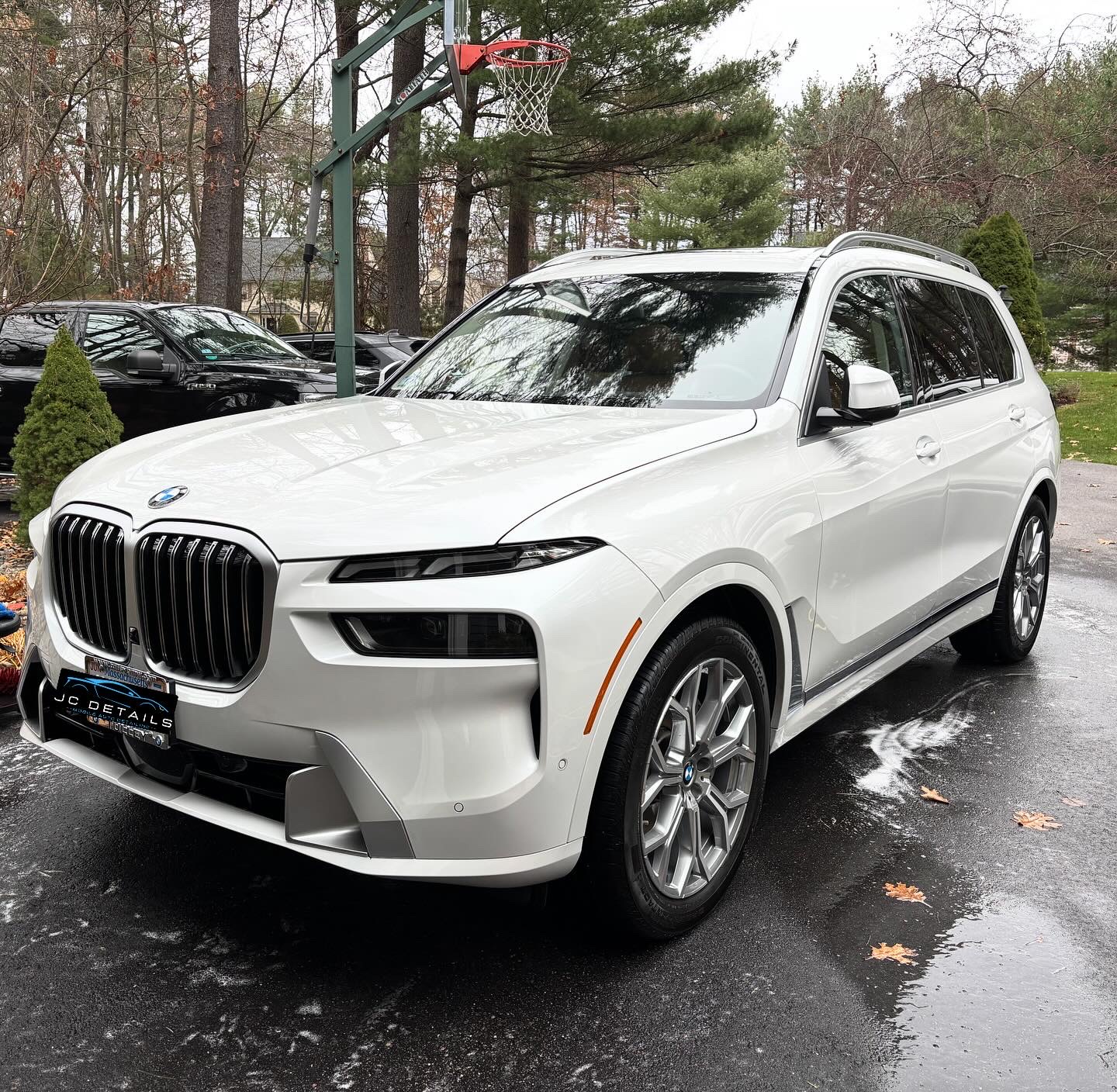 White BMW X7 after ceramic coating service in Plainville MA — JC Details LLC